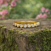 Gold Plated 925 Sterling Silver Ring- Minimal Engagement Ring- Dainty Twisted Ring- CZ Ring- Everyday Wear Jewellery For Women-Gift For Her