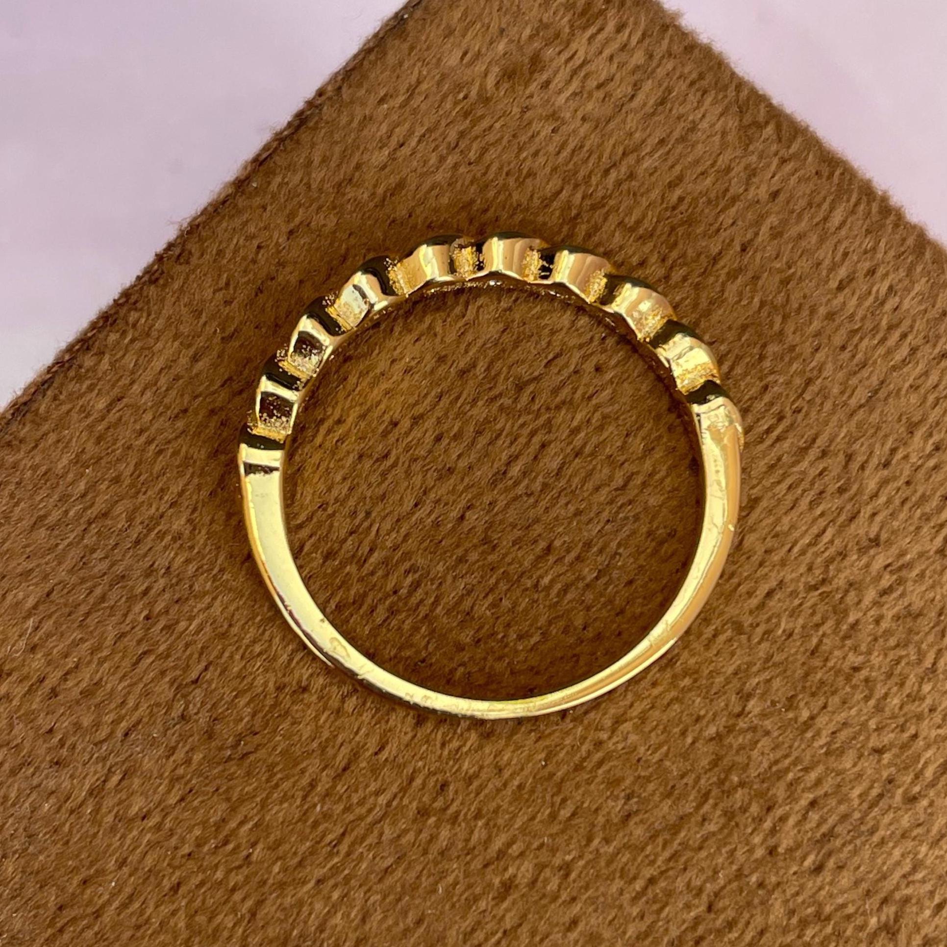 Gold Plated 925 Sterling Silver Ring- Minimal Engagement Ring- Dainty Twisted Ring- CZ Ring- Everyday Wear Jewellery For Women-Gift For Her - Image 2