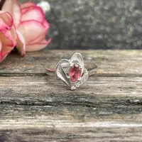 Natural Tourmaline Ring- 92.5 Sterling Silver Ring- Oval Pink Gemstone Ring- Minimalist Jewellery For Women- Premium Statement Ring