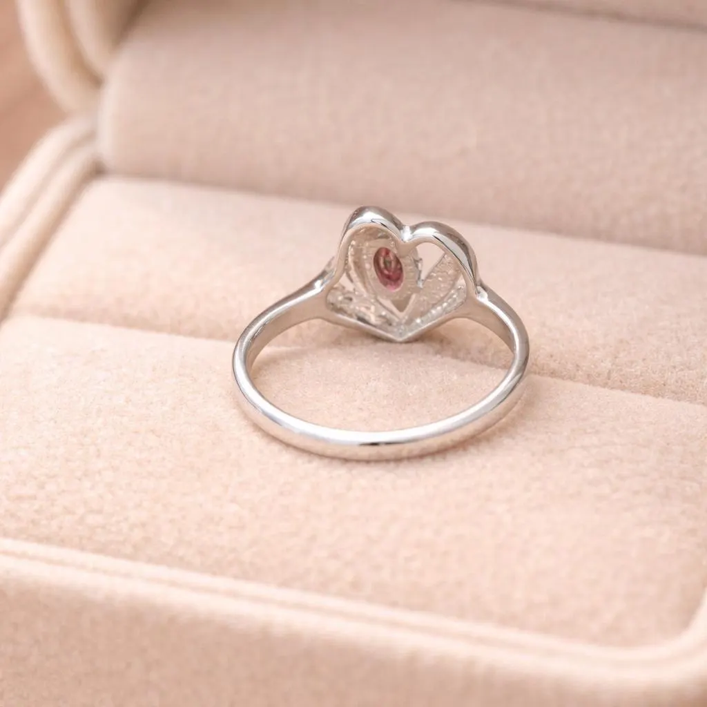 Natural Tourmaline Ring- 92.5 Sterling Silver Ring- Oval Pink Gemstone Ring- Minimalist Jewellery For Women- Premium Statement Ring - Image 2