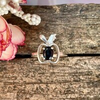 92.5 Sterling Silver Ring- Natural T Ring natural unheted ruby  custom order Unique Gift For Her