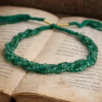 Natural Emerald Beaded Bracelet- Vivid Green Gemstone- May Birthstone - Minimalist Jewellery- Anniversary Gift For Her