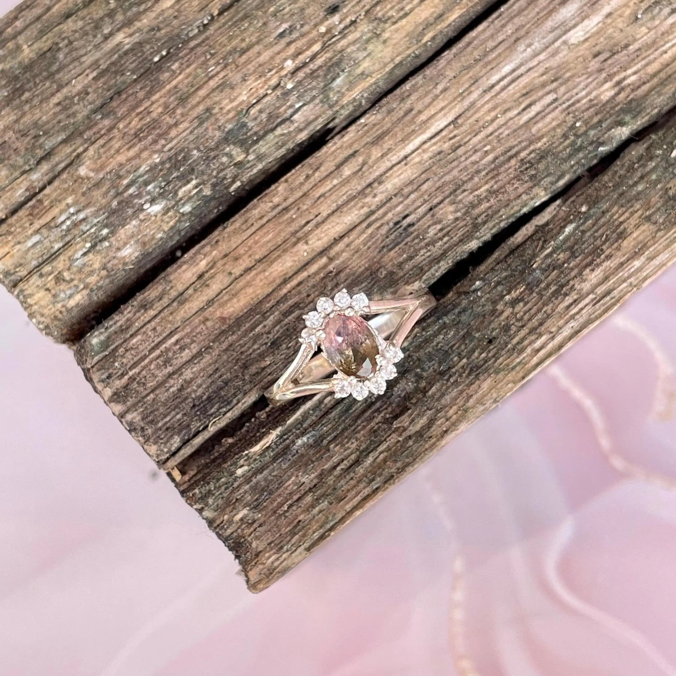 92.5 Sterling silver Ring- Natural Tourmaline Ring- Oval Gemstone Ring- Vintage Style Ring- Engagement Ring- Minimalist Ring Gift For Her - Image 3