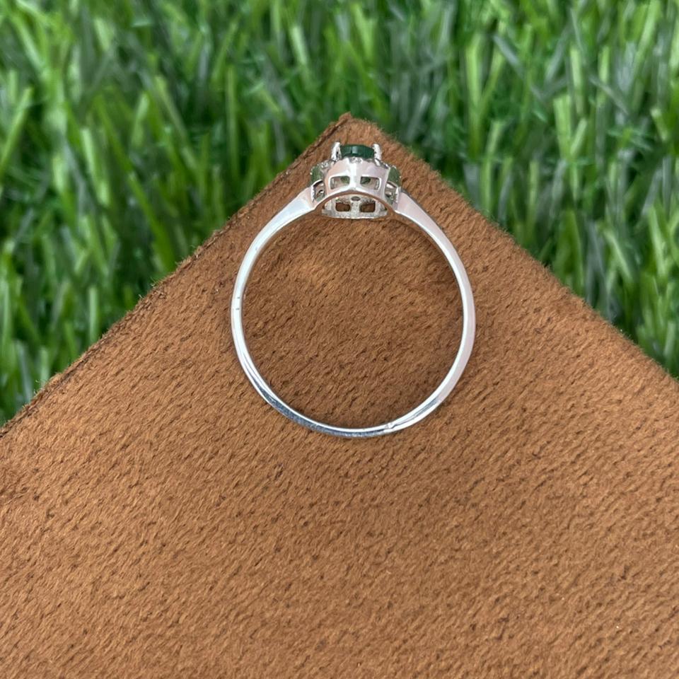 Natural Zambian Emerald Ring 925 Sterling Silver- Oval Emerald Engagement Ring- Classic Promise Ring- Anniversary Gift For Her- Minimal Ring - Image 2