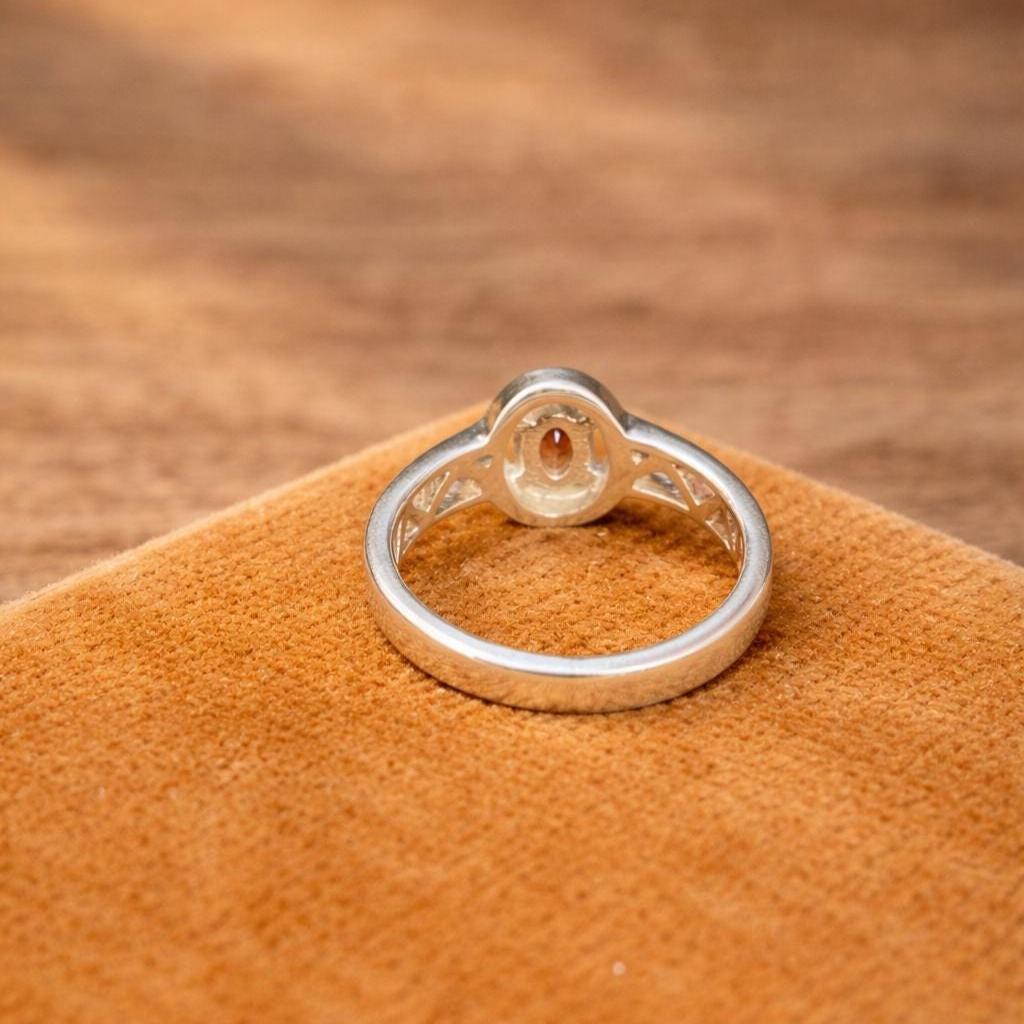 92.5 Sterling Silver Ring- Natural Pink Tourmaline Ring- Oval Cut Minimal Gemstone Ring- Everyday Elegant Ring- Vintage Women Jewellery- - Image 2