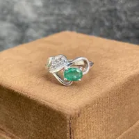 Natural Zambian Emerald Ring 92.5 Silver Sterling- Heart Design Emerald Ring- Morden Statement Ring- May Birthstone jewellery- Gift For Her